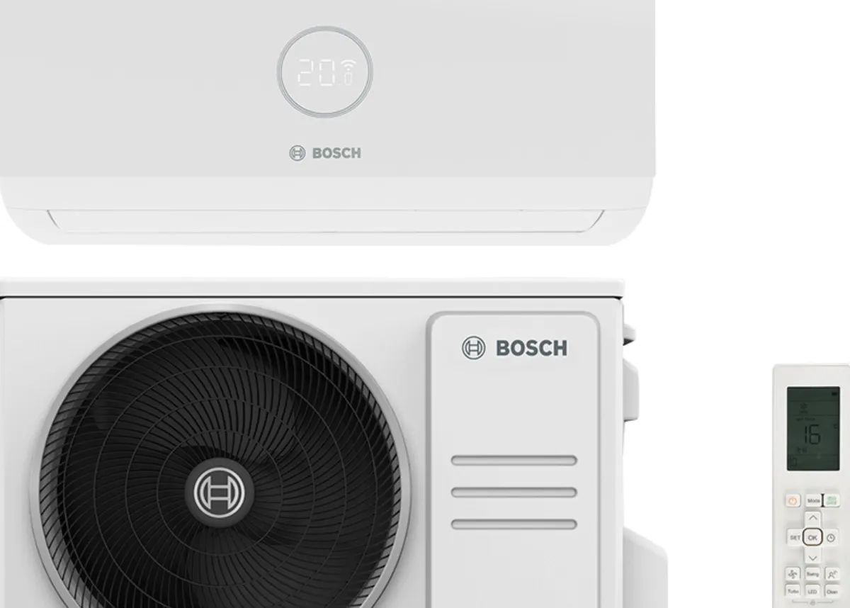 Bosch air conditioning indoor unit, outdoor unit and remote control